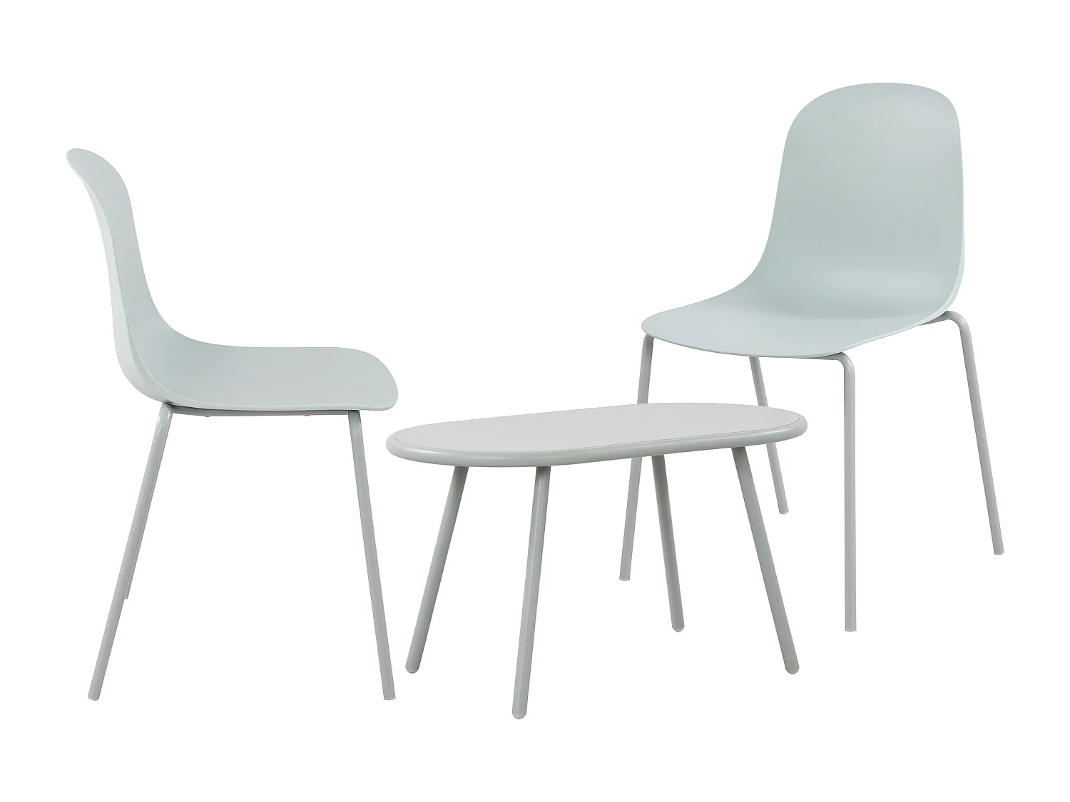 Ensemble de jardin - Table + 2 Chaises - Veldin