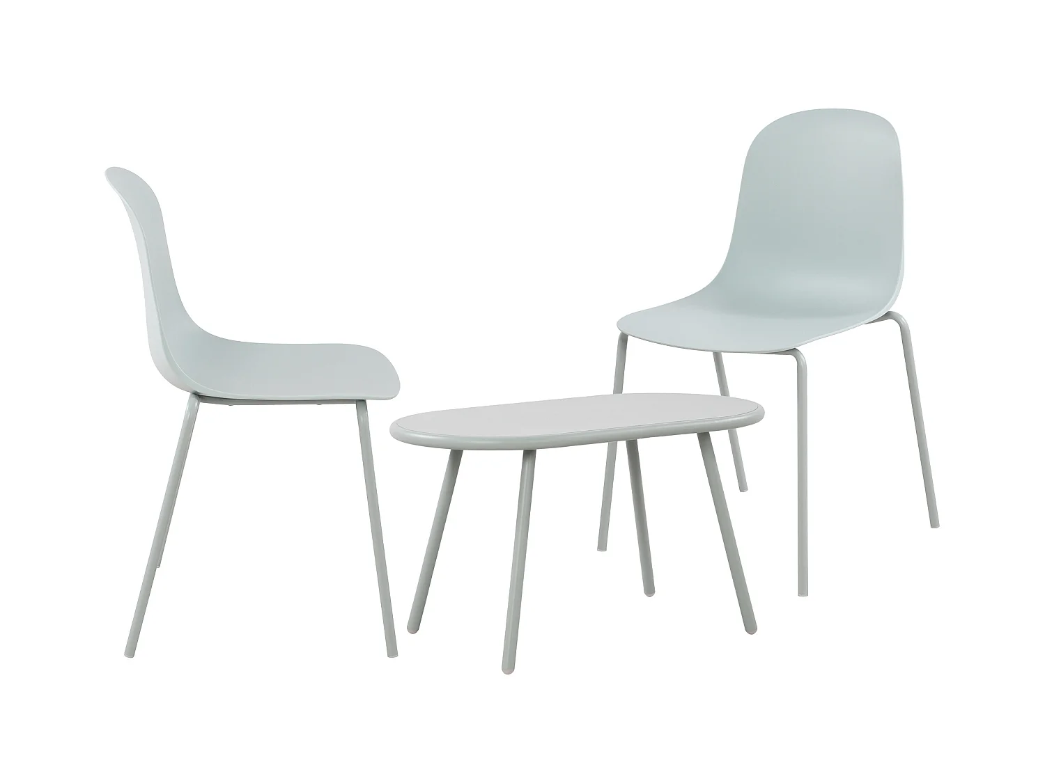 Ensemble de jardin - Table + 2 Chaises - Veldin