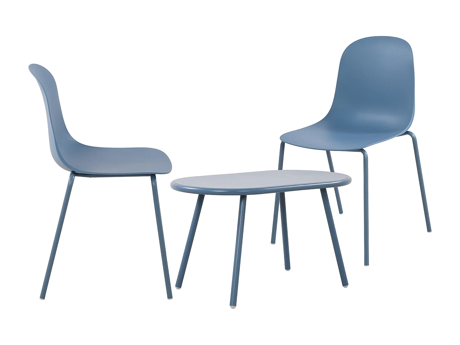 Ensemble de jardin - Table + 2 Chaises - Veldin