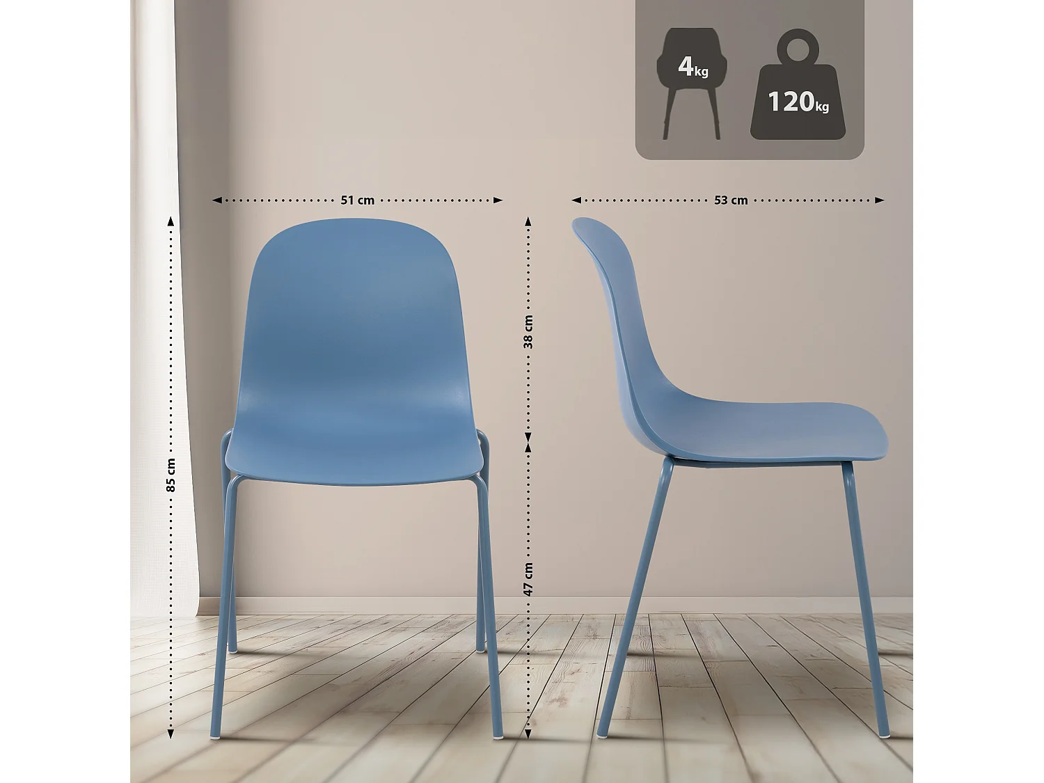 Ensemble de jardin - Table + 2 Chaises - Veldin