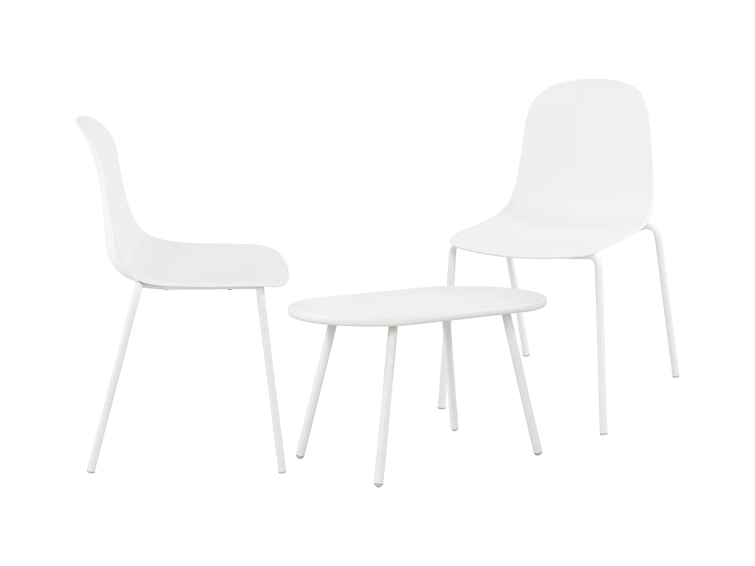 Ensemble de jardin - Table + 2 Chaises - Veldin