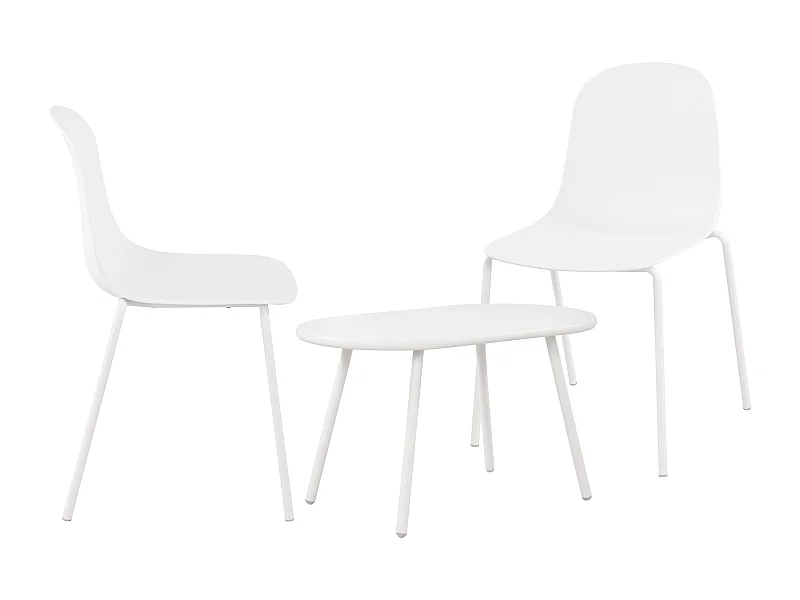 Ensemble de jardin - Table + 2 Chaises - Veldin