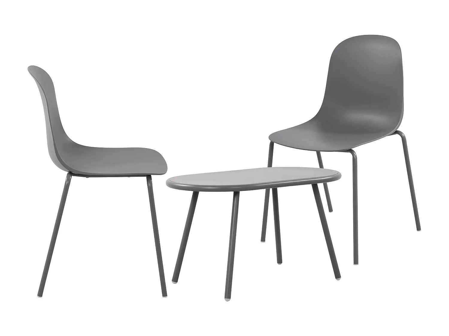 Ensemble de jardin - Table + 2 Chaises - Veldin