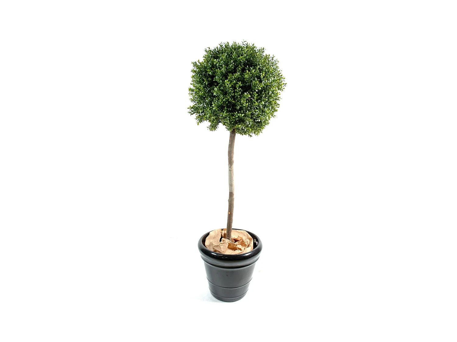 Plante artificielle haute gamme Spécial extérieur / Buis tige boule UV résistant - Dim : H.140 x D.50 cm