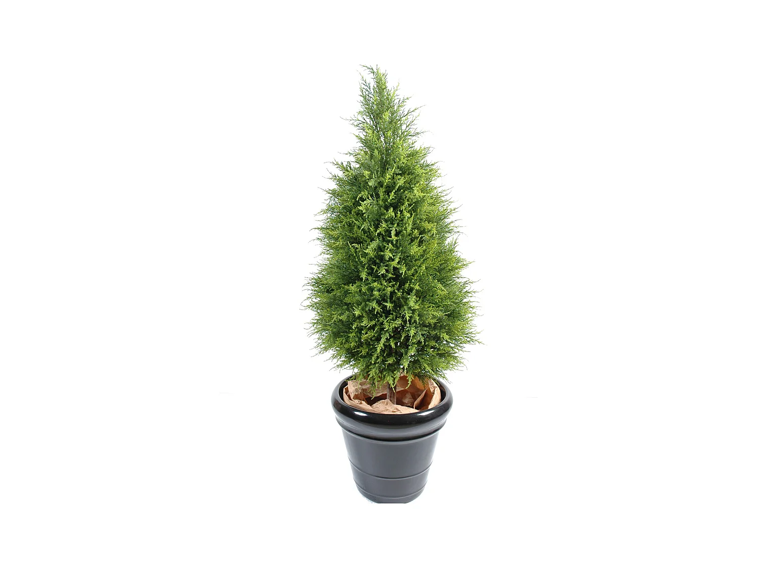 Plante artificielle haute gamme Spécial extérieur / Cyprès coloris vert - Dim : 135 x 60 cm