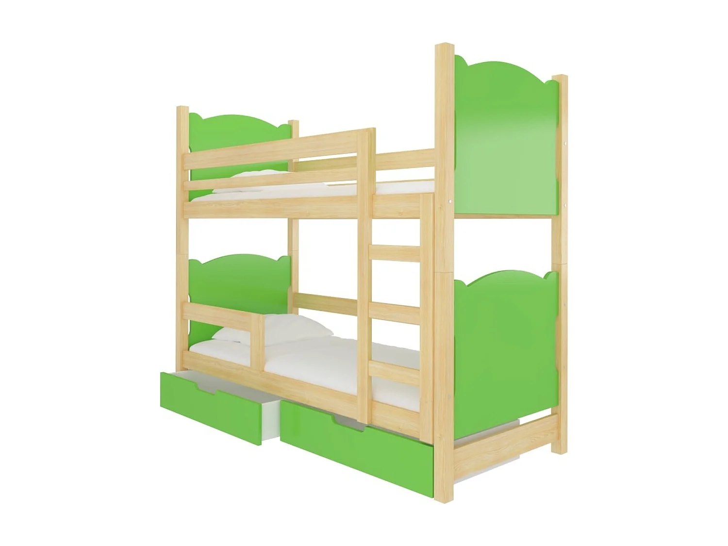 Bett Mariza Lux (80x180)/Matratze inklusive/Grün