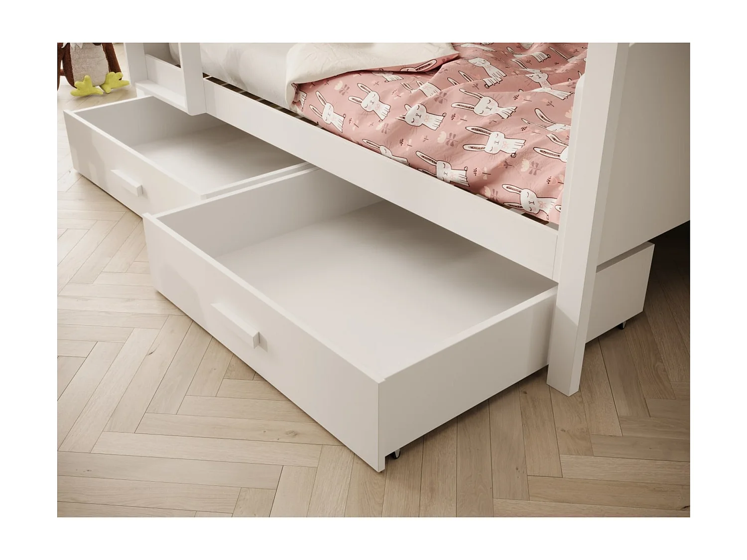 Letto Kori (80x180)/materasso incluso/bianco