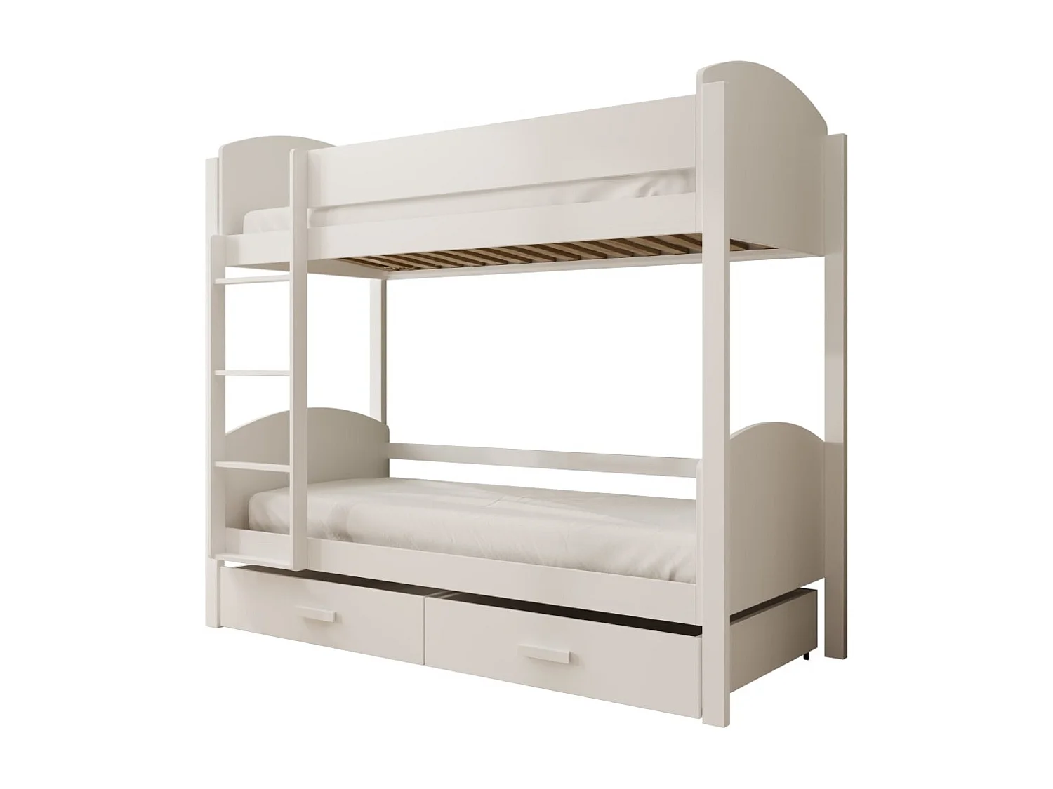 Lit Kori (80x180)/matelas inclus/blanc