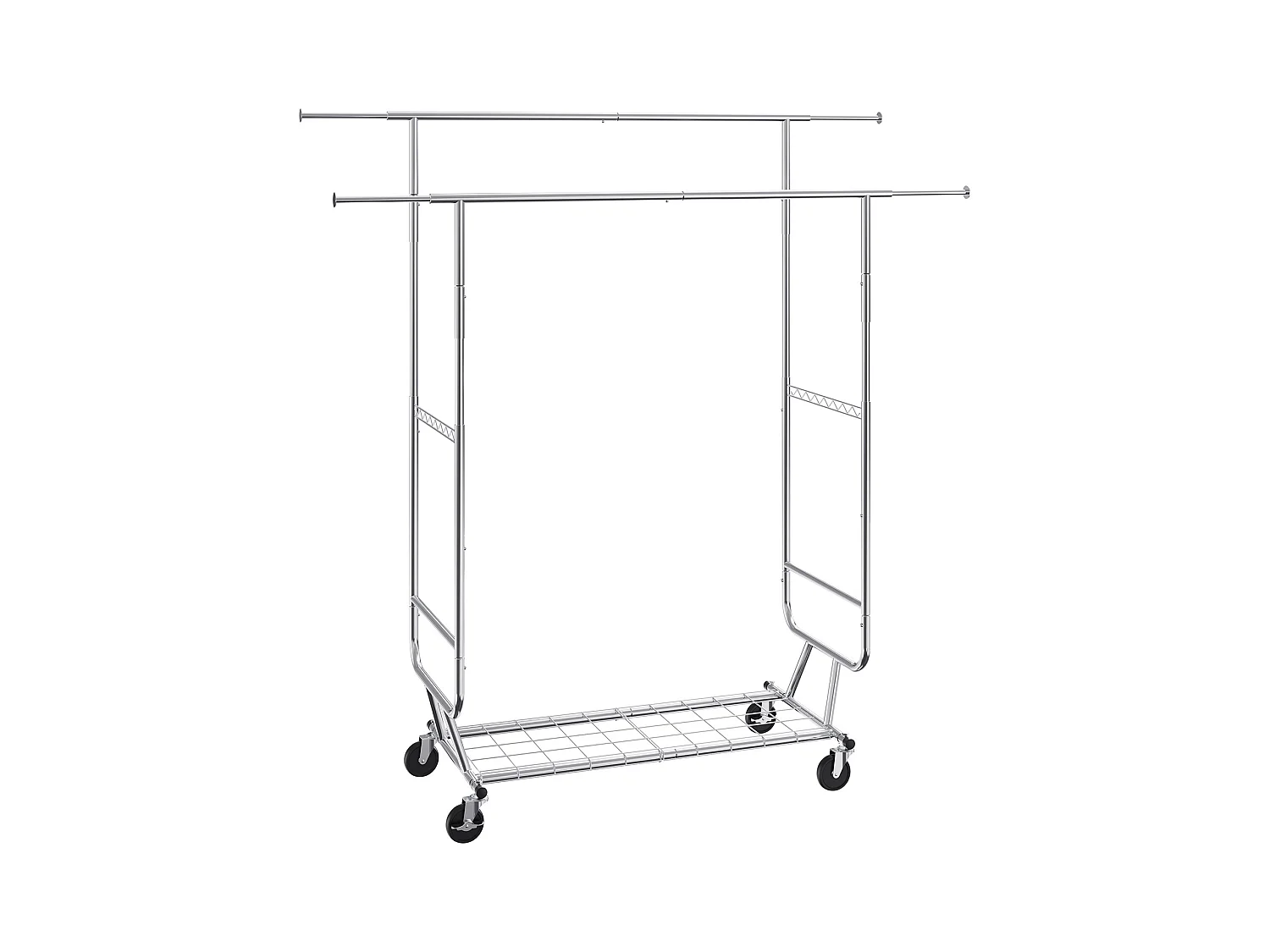 Kleiderständer, SucceBuy Hochleistungs-Kleiderständer, Doppelte Kleiderstange, 272 kg Tragkraft, langlebiger Stahl