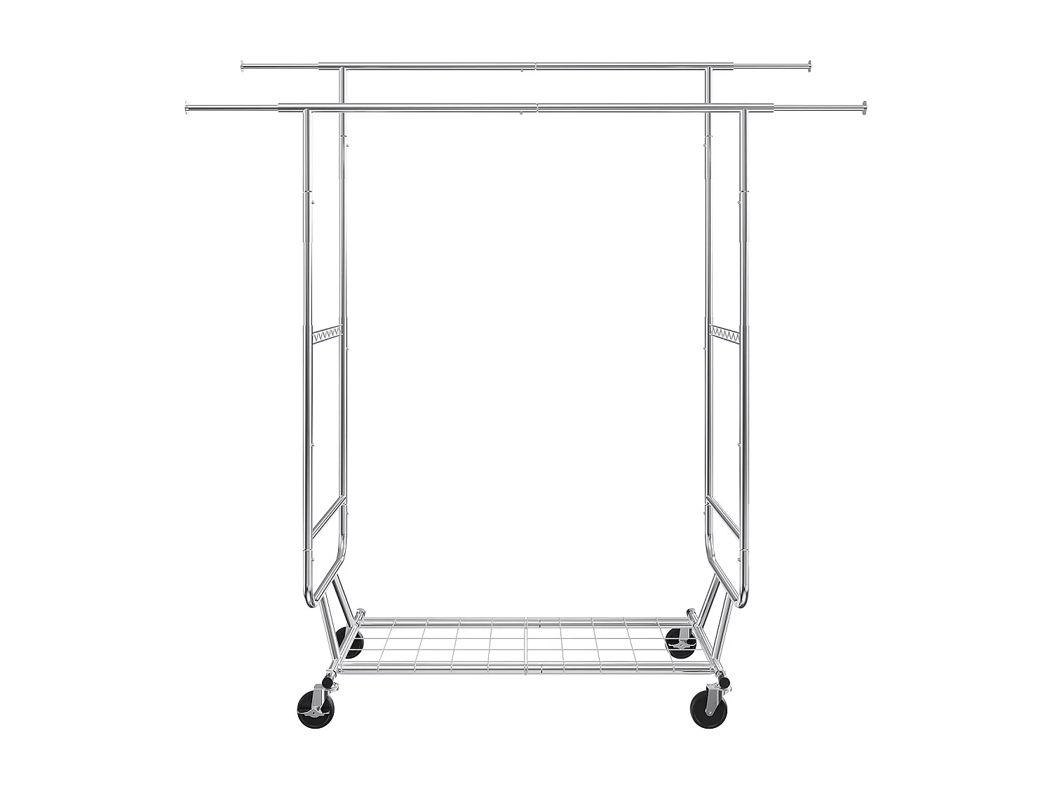 Portant à Vêtements, SucceBuy Porte-Vêtements Robuste, Double Tringle de Suspension, Capacité de 272 kg, Acier Durable