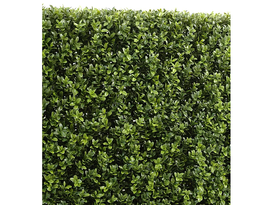 Plante artificielle haute gamme Spécial extérieur/Buis artificiel Haie de structure en métal coloris vert - Dim : 149 x 35 x 100 cm