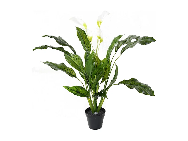 Plante artificielle haute gamme Spécial extérieur / SPATHIPHYLLUM Artificiel - Dim : 90 x 80 cm