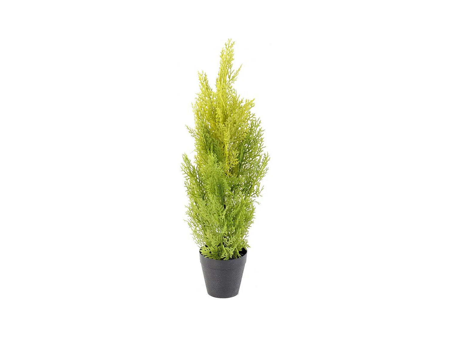 Plante artificielle haute gamme Spécial extérieur / Cyprès artificiel coloris vert/jaune - Dim : 60 x 20 cm
