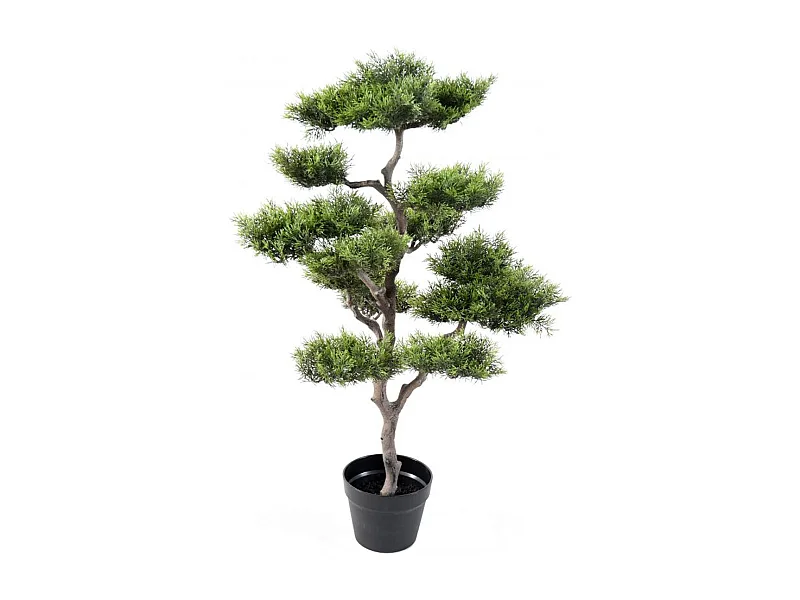 Plante artificielle haute gamme Spécial extérieur / PIN artificiel BONSAI - Dim : 95 x 60 cm