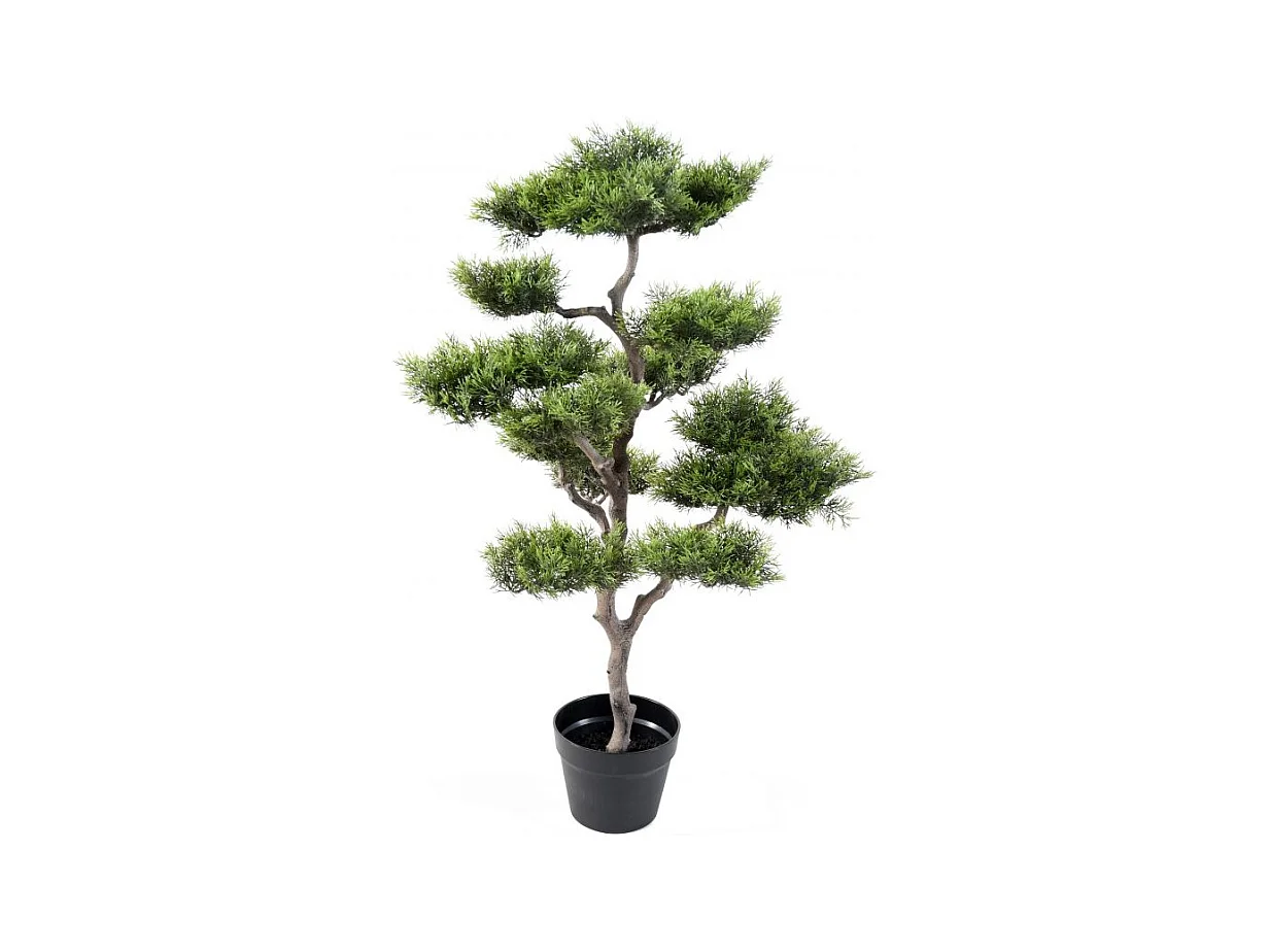 Plante artificielle haute gamme Spécial extérieur / PIN artificiel BONSAI - Dim : 95 x 60 cm