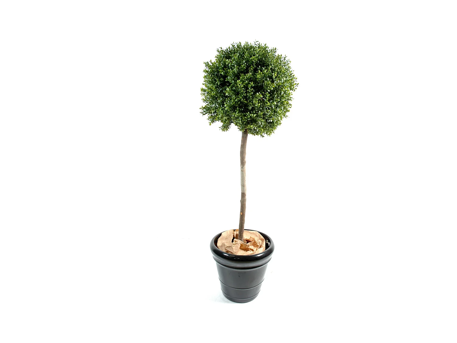 Plante artificielle haute gamme Spécial extérieur / Buis boule coloris vert - Dim : H.140 x D.50 cm