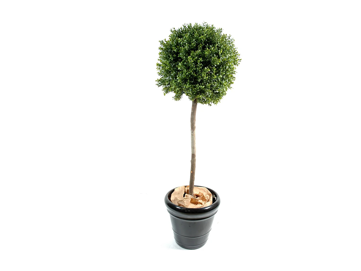 Plante artificielle haute gamme Spécial extérieur / Buis boule coloris vert - Dim : H.140 x D.50 cm