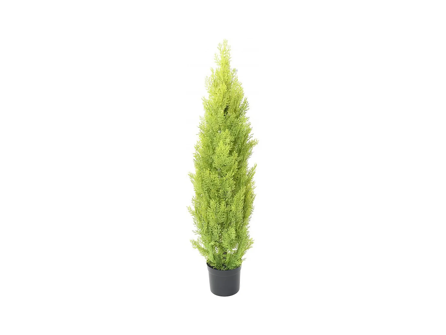 Plante artificielle haute gamme Spécial extérieur / Cyprès artificiel coloris vert/jaune - Dim : 125 x 25 cm