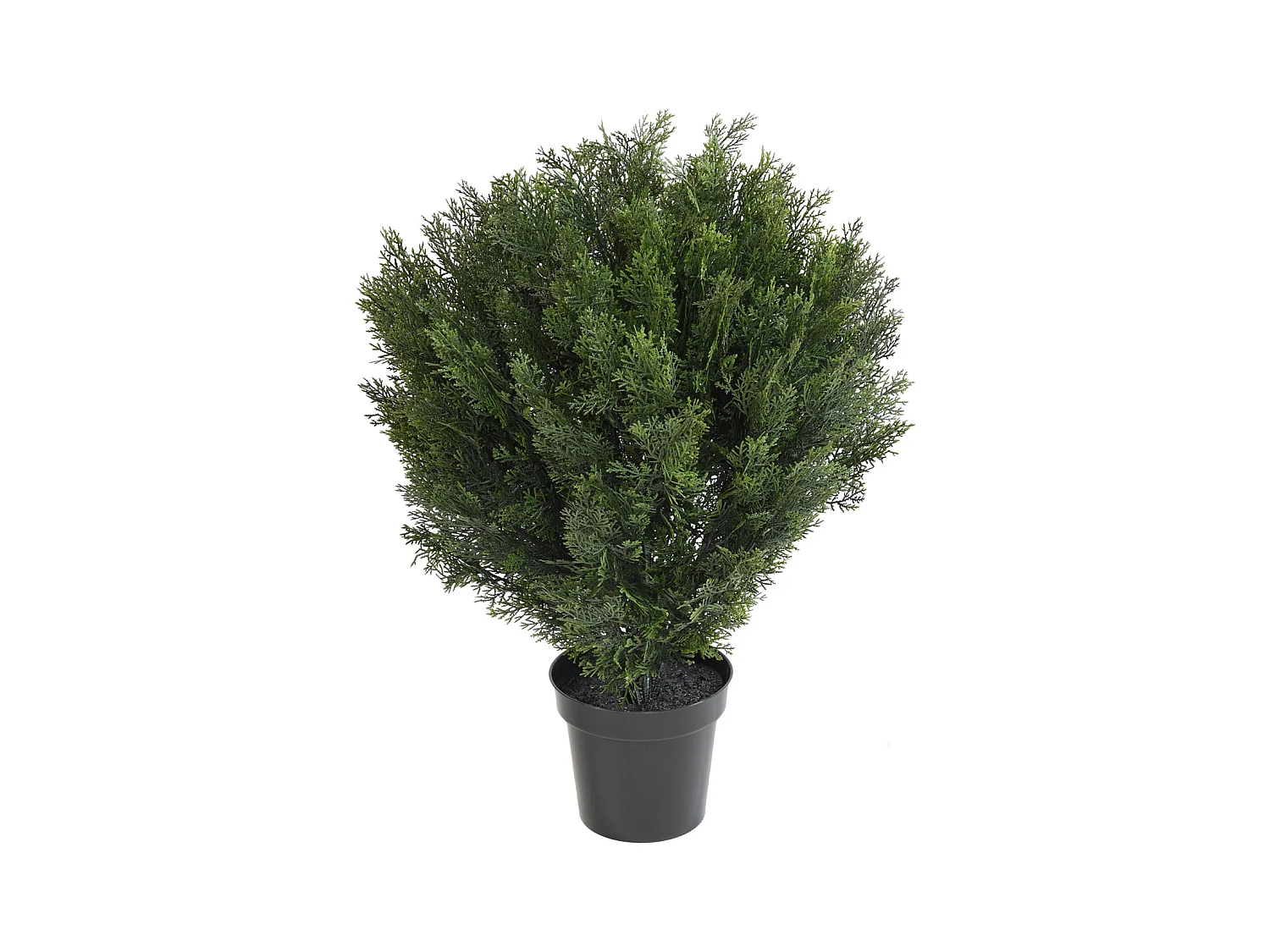 Plante artificielle haute gamme Spécial extérieur / Cyprès Buisson Rond Artificiel coloris vert - Dim : 90 x 65 cm
