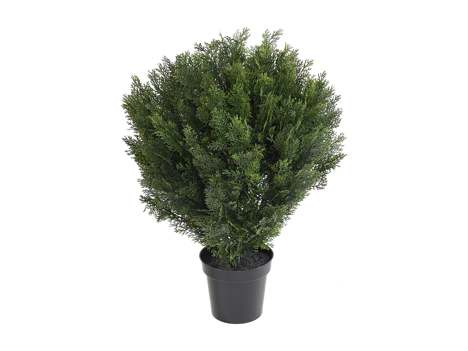 Plante artificielle haute gamme Spécial extérieur / Cyprès Buisson Rond Artificiel coloris vert - Dim : 90 x 65 cm