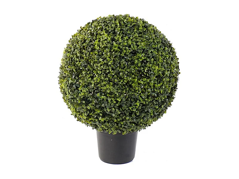 Plante artificielle haute gamme Spécial extérieur / Buis boule artificiel - Dim : H.60 x D.47 cm