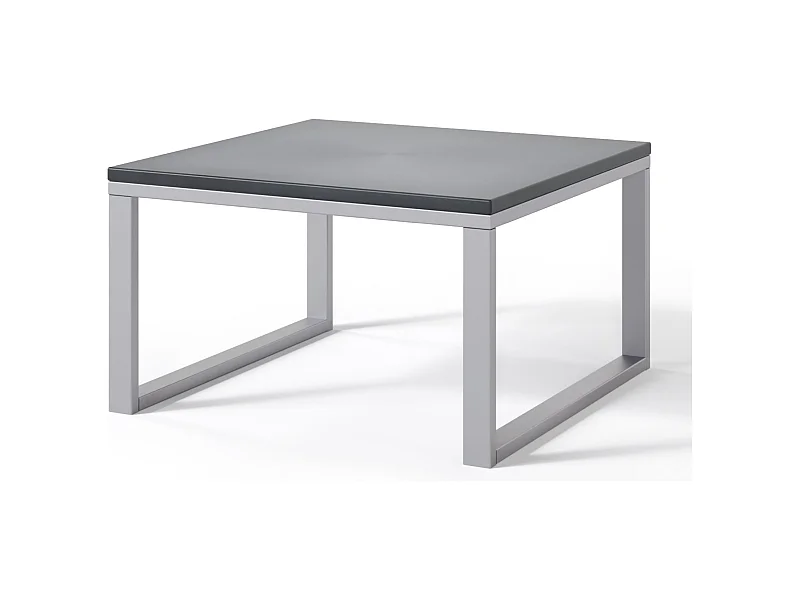 Gartentisch - Betonoptik / graues Gestell - 60x60 cm - DYWILLY