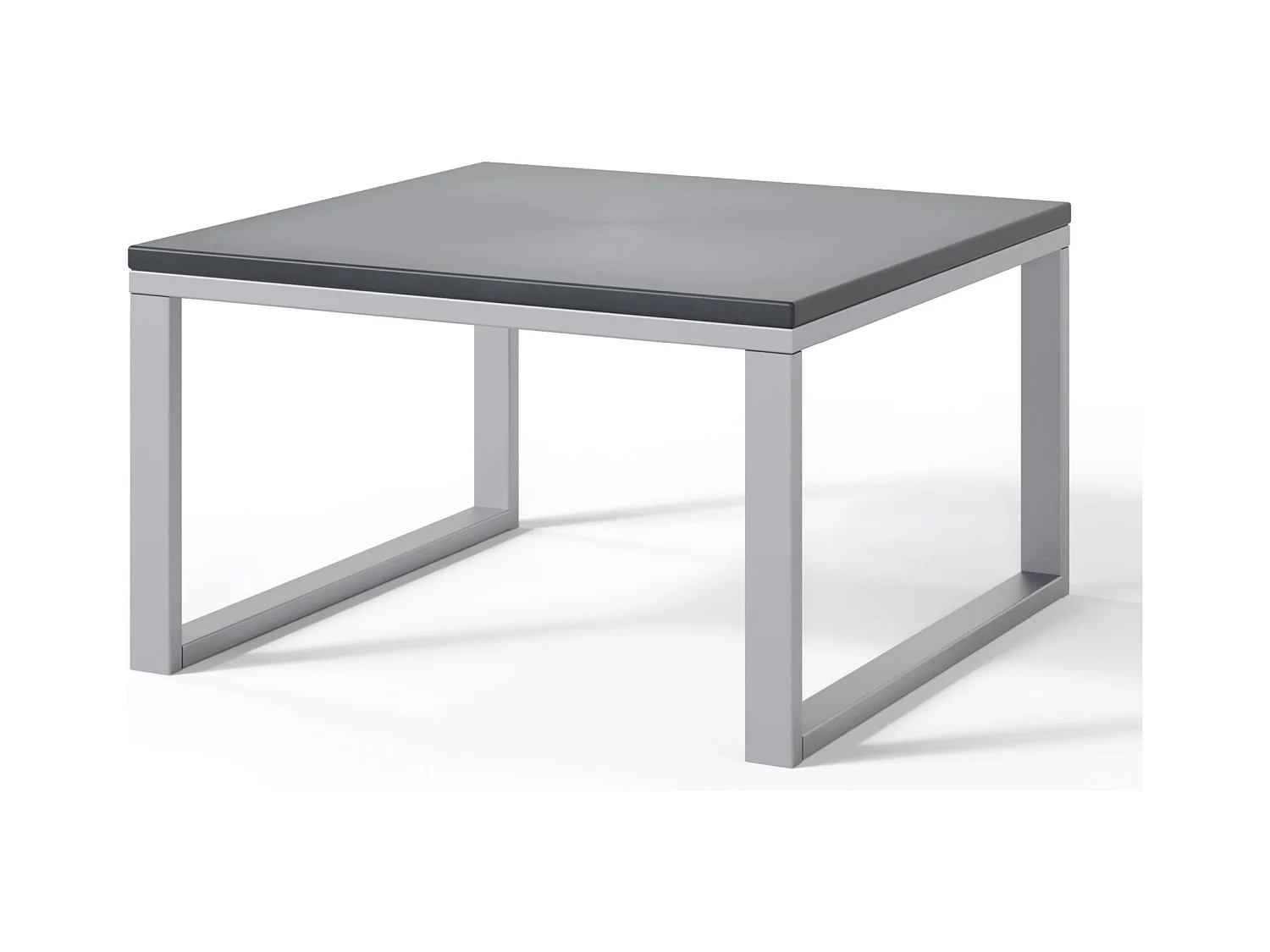 Gartentisch - Betonoptik / graues Gestell - 60x60 cm - DYWILLY