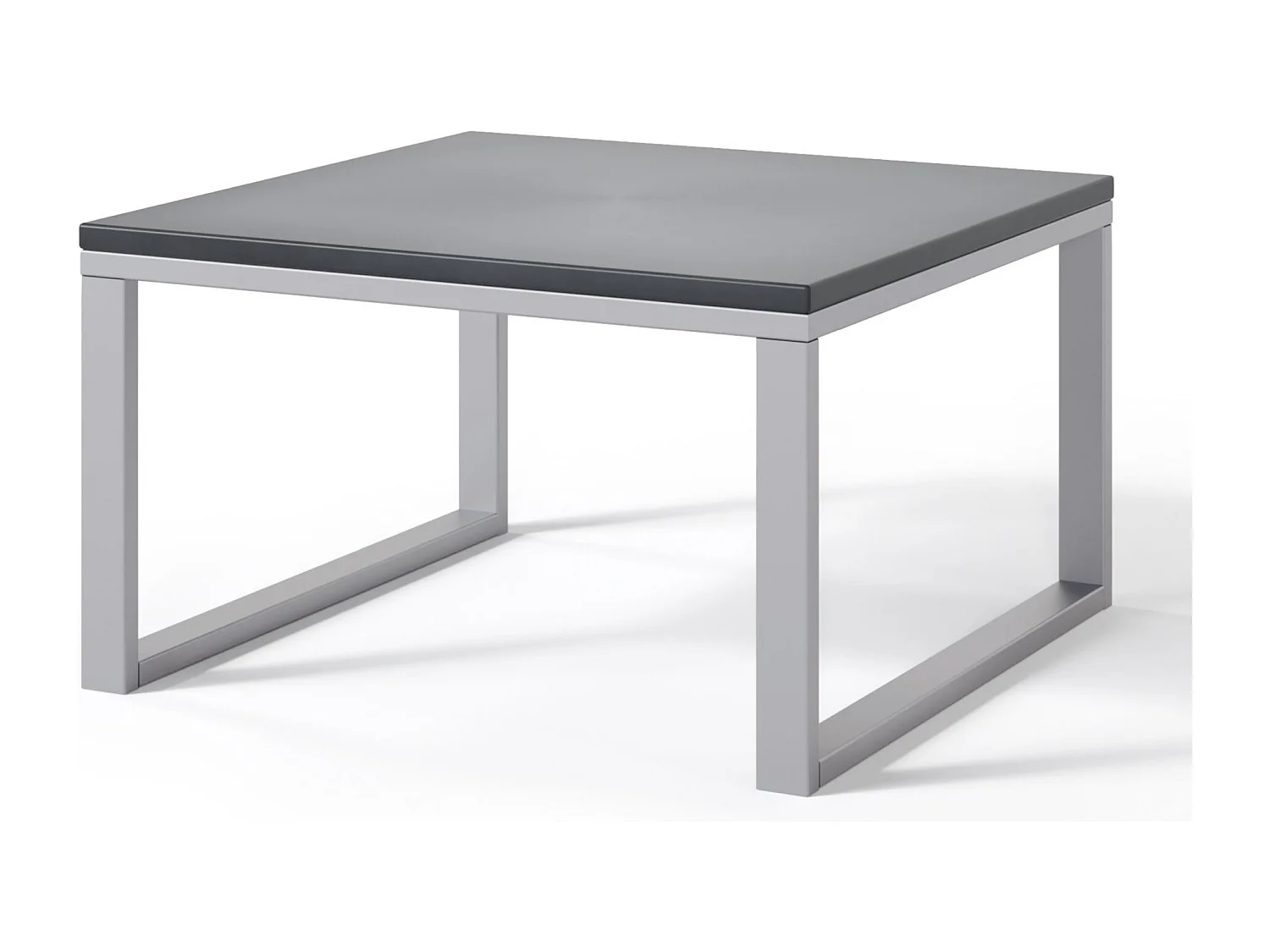 Gartentisch - Betonoptik / graues Gestell - 60x60 cm - DYWILLY