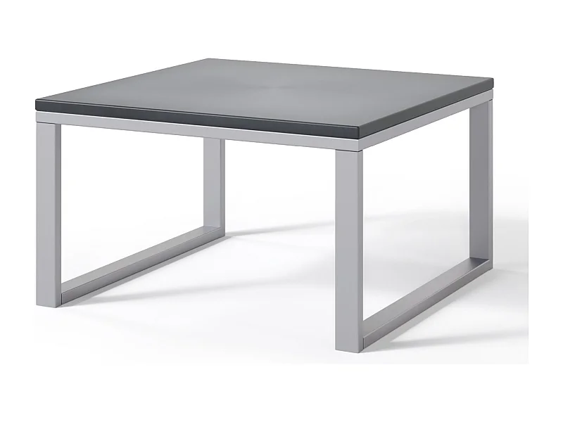 Gartentisch - Betonoptik / graues Gestell - 60x60 cm - DYWILLY