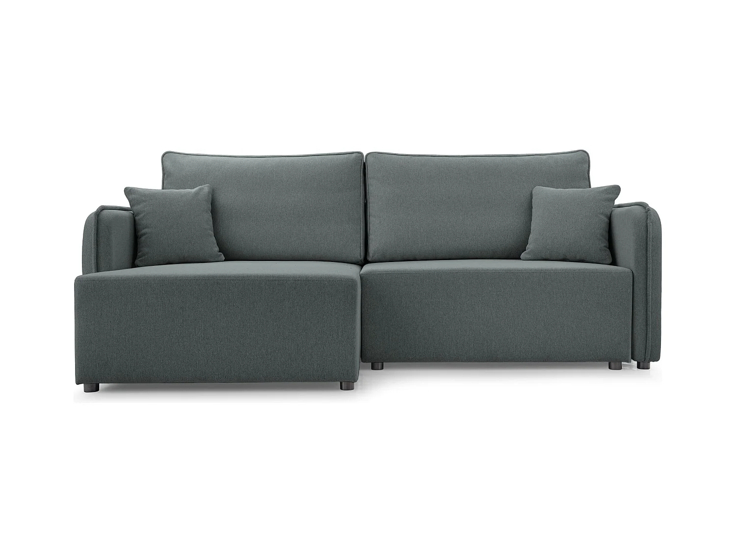 Canapé d'angle convertible – gris – côté gauche – KASSIAN