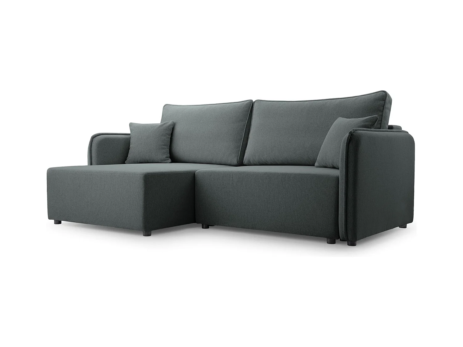 Canapé d'angle convertible – gris – côté gauche – KASSIAN