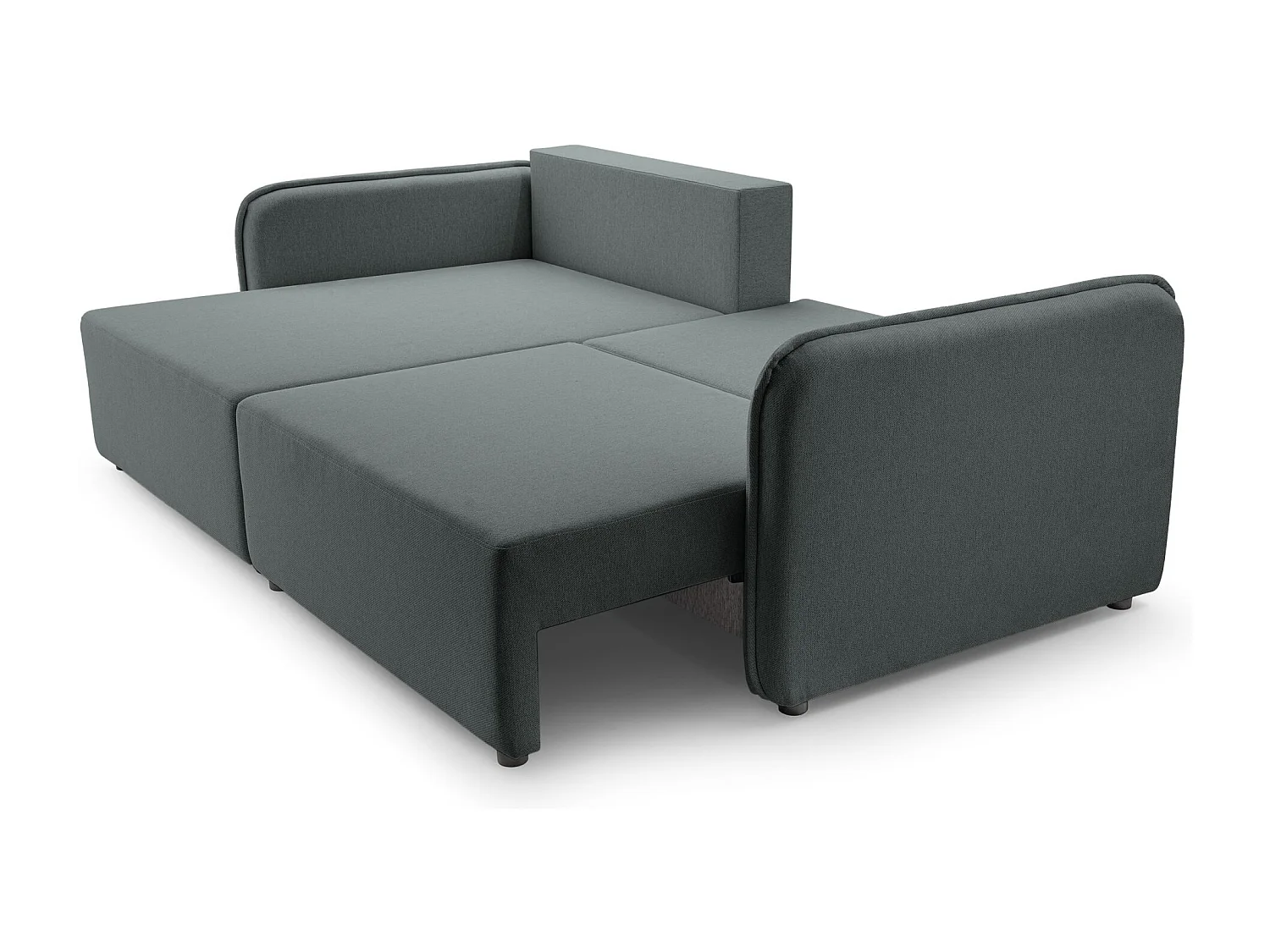 Ecksofa mit Schlaffunktion - Bettkasten - grau - links - KASSIAN