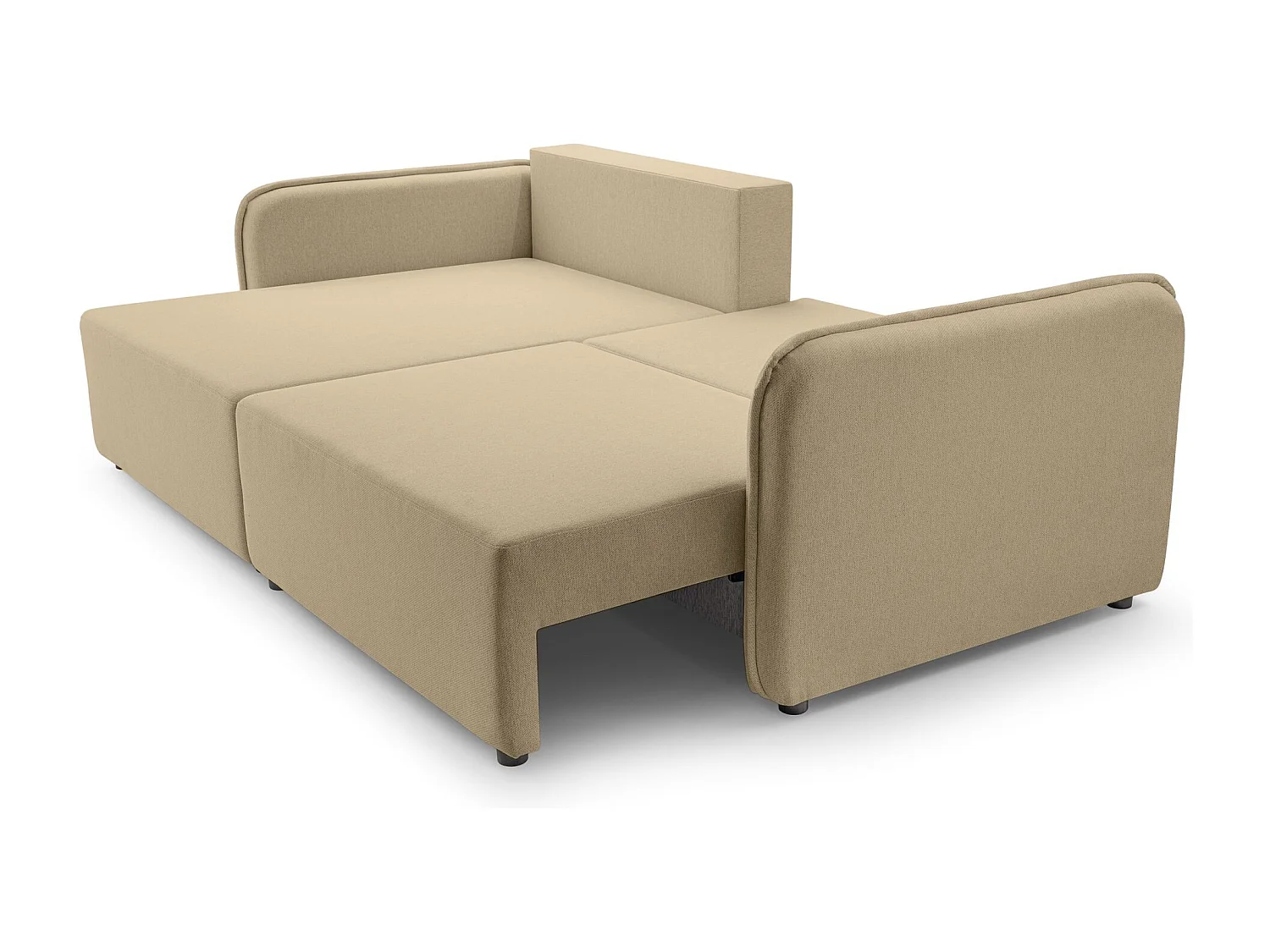 Canapé d'angle convertible – beige – côté gauche – KASSIAN