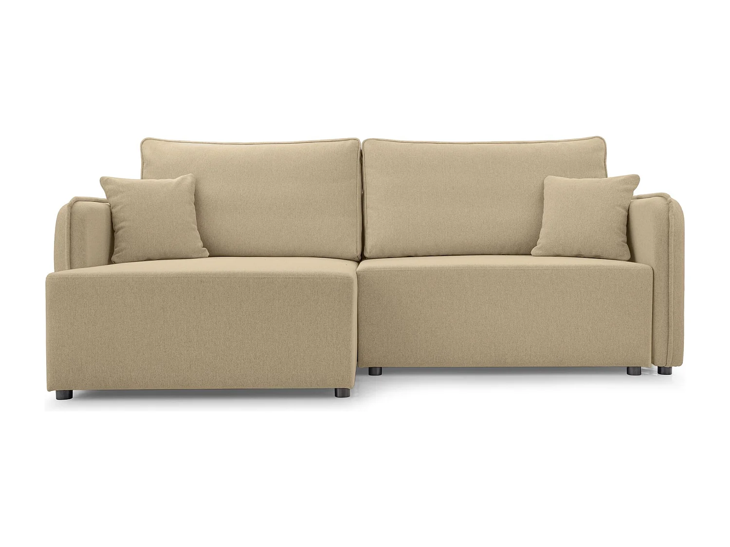 Canapé d'angle convertible – beige – côté gauche – KASSIAN