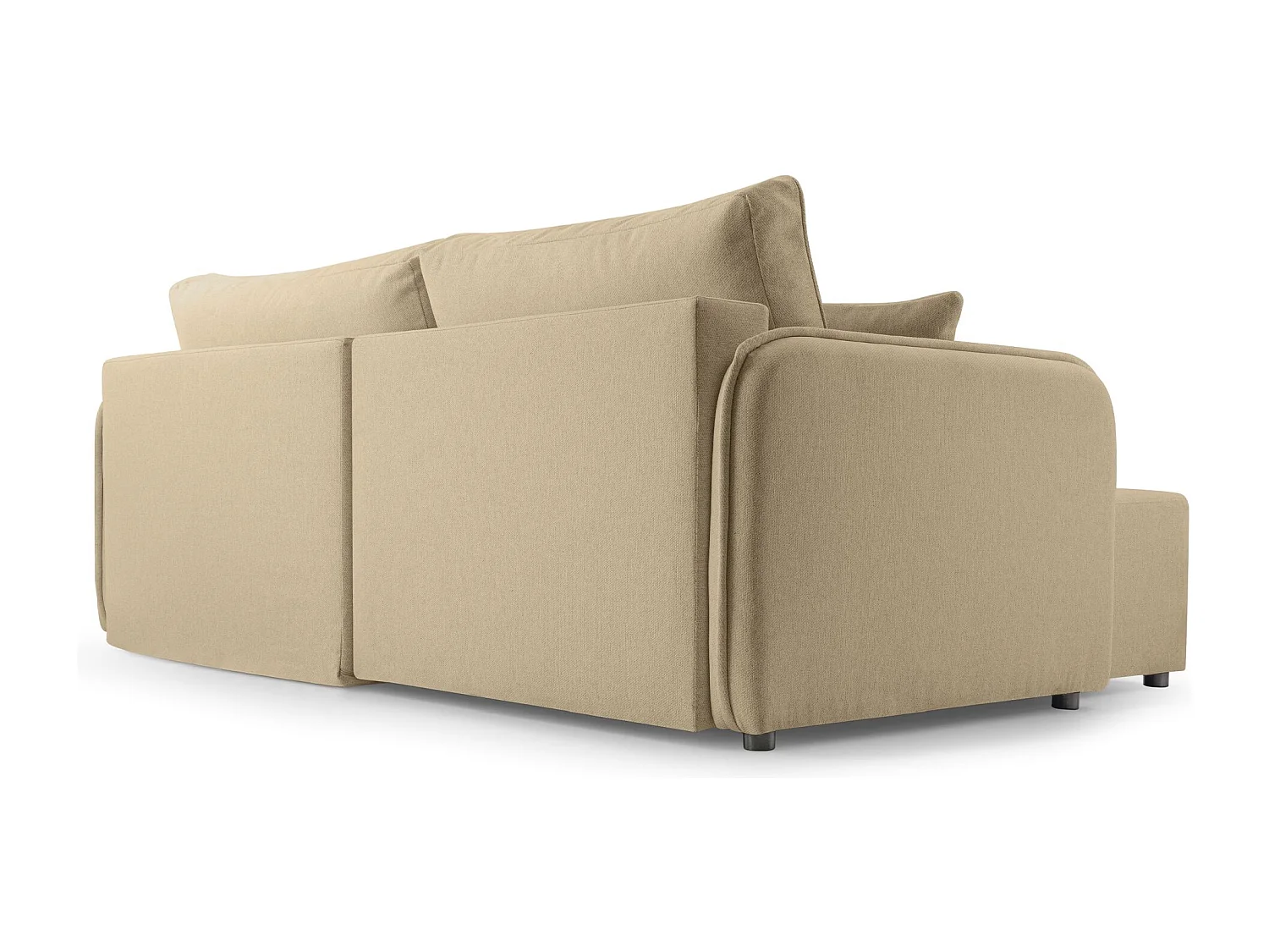 Canapé d'angle convertible – beige – côté gauche – KASSIAN
