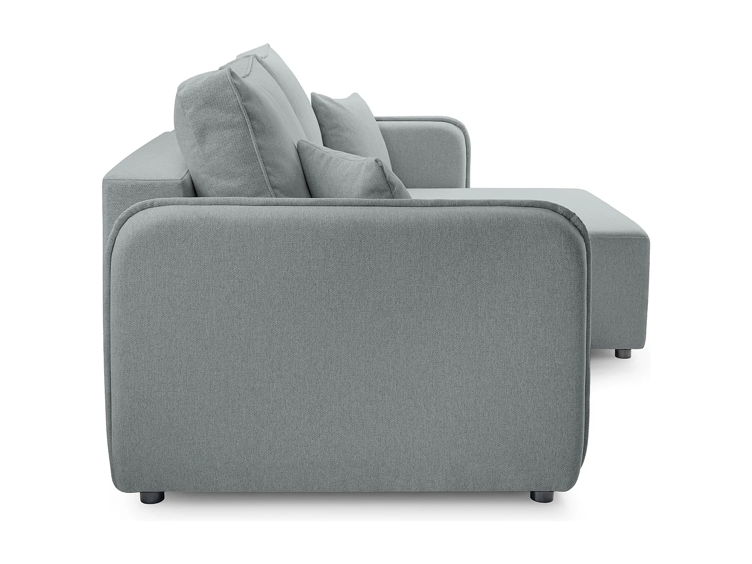 Canapé d'angle convertible – gris clair – côté droit – KASSIAN