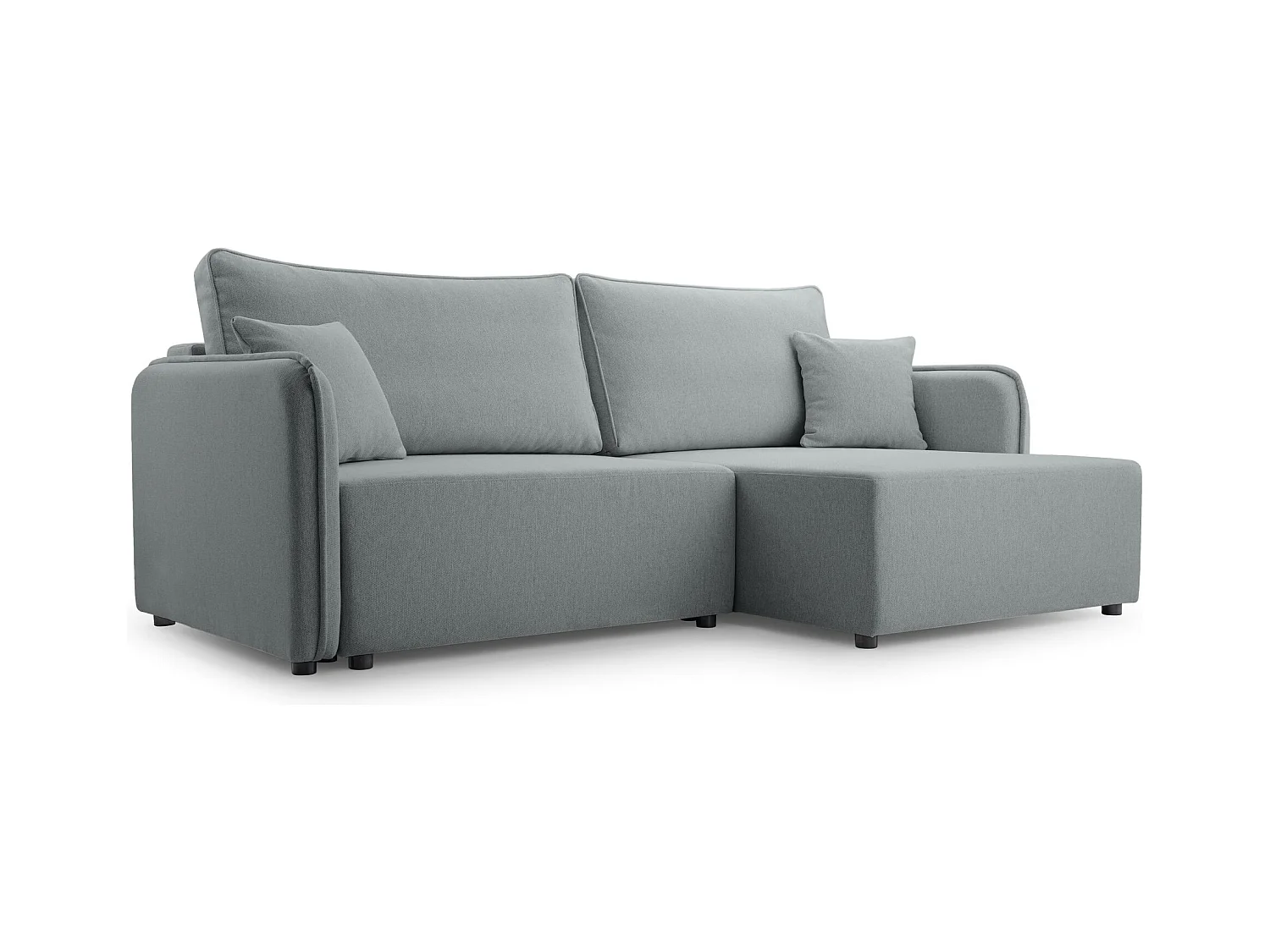 Canapé d'angle convertible – gris clair – côté droit – KASSIAN