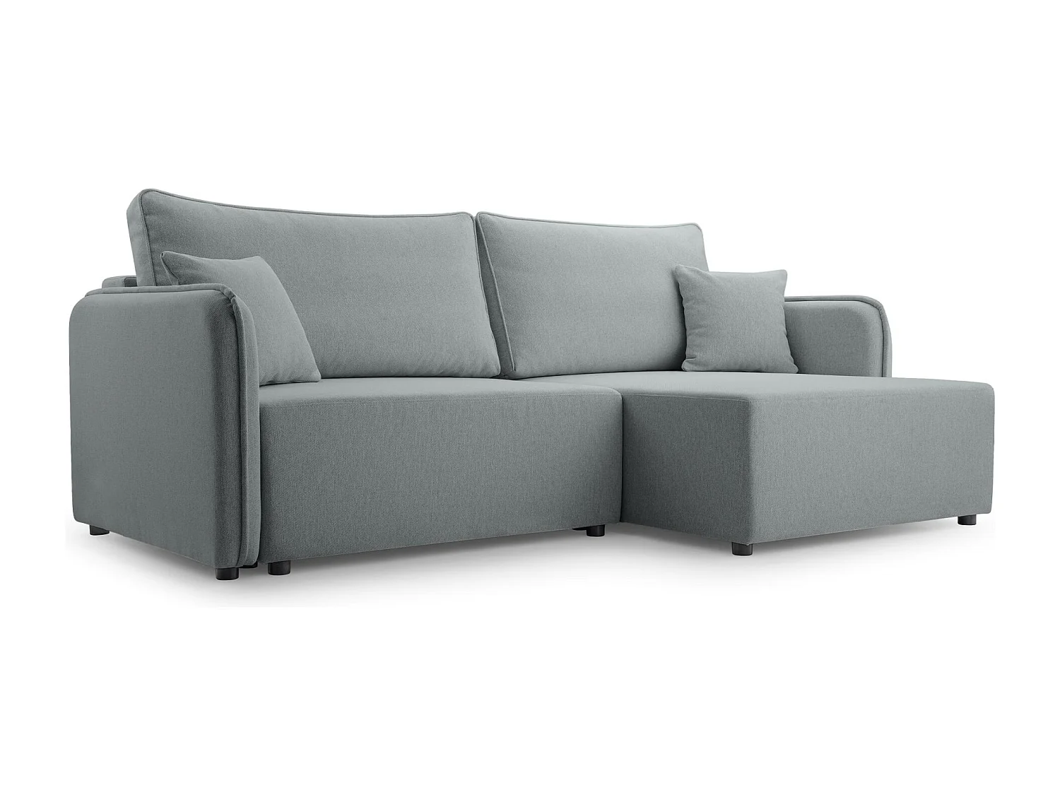 Canapé d'angle convertible – gris clair – côté droit – KASSIAN