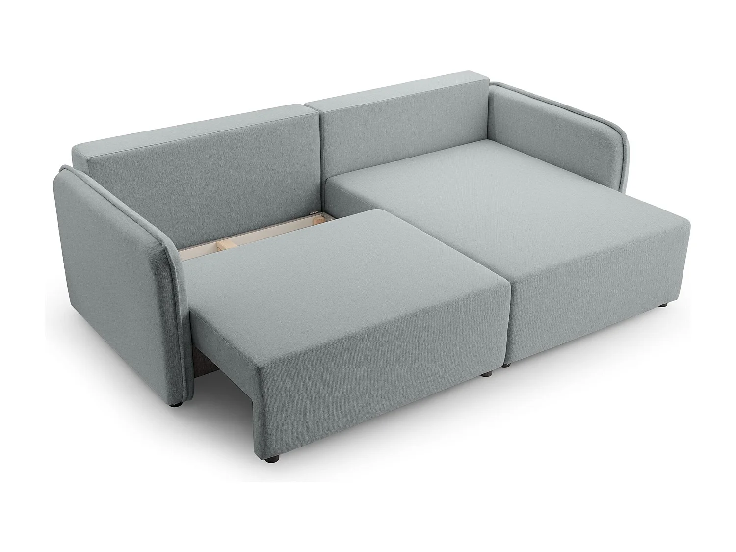 Canapé d'angle convertible – gris clair – côté droit – KASSIAN