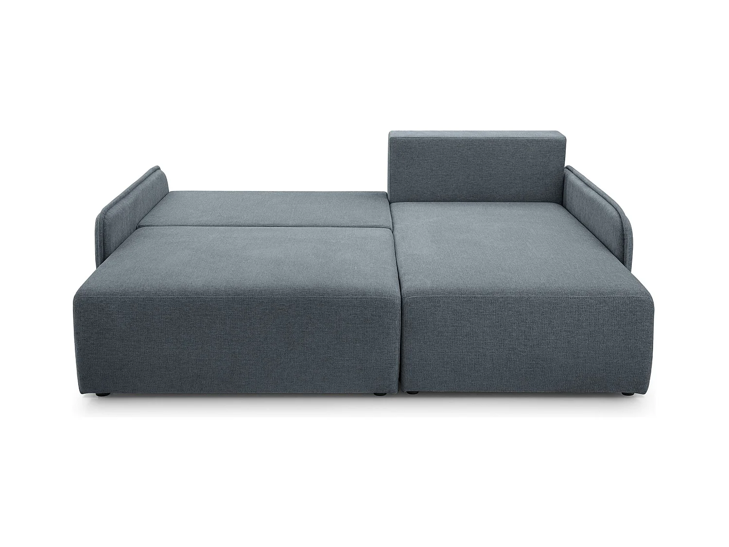 Canapé d'angle convertible – en tissu chenille gris foncé – côté droit – NETARRO