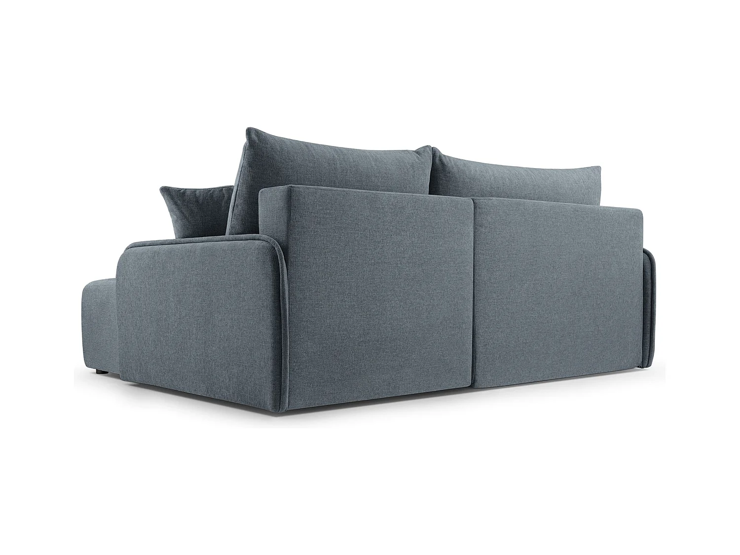 Canapé d'angle convertible – en tissu chenille gris foncé – côté droit – NETARRO