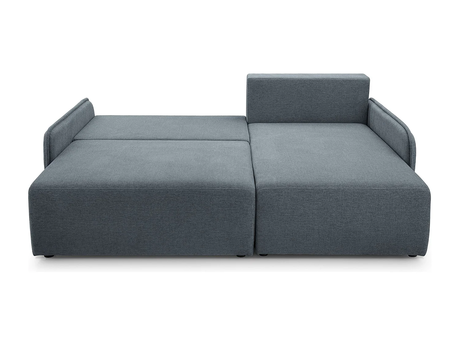 Canapé d'angle convertible – en tissu chenille gris foncé – côté droit – NETARRO