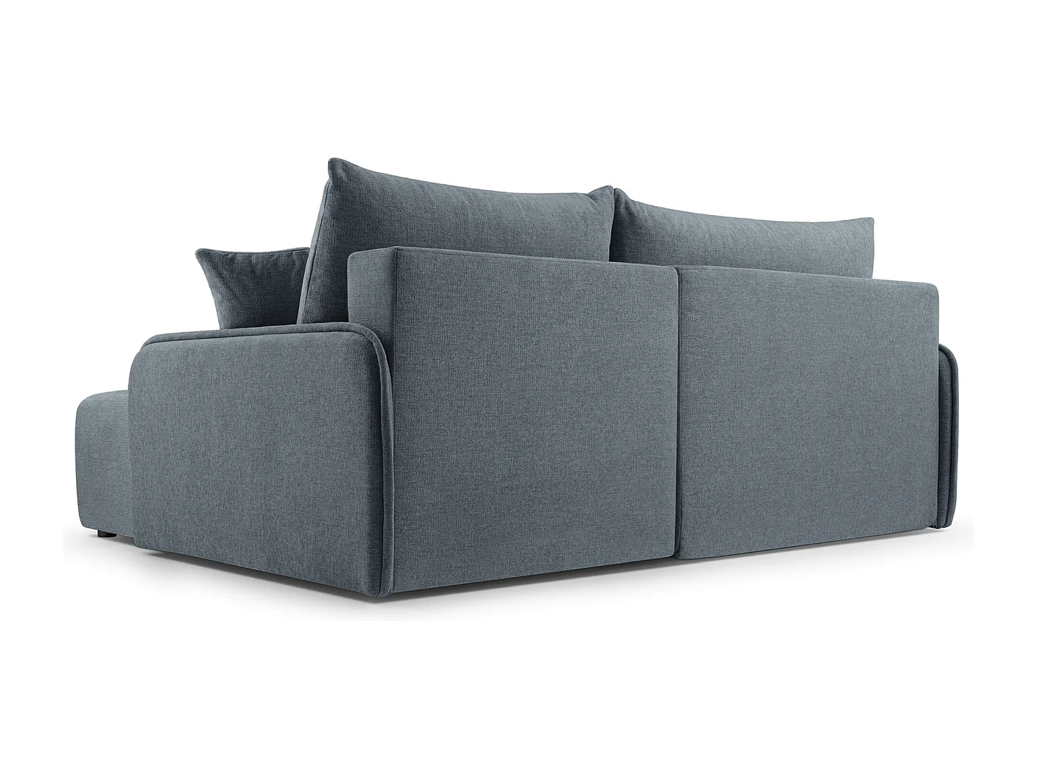 Canapé d'angle convertible – en tissu chenille gris foncé – côté droit – NETARRO