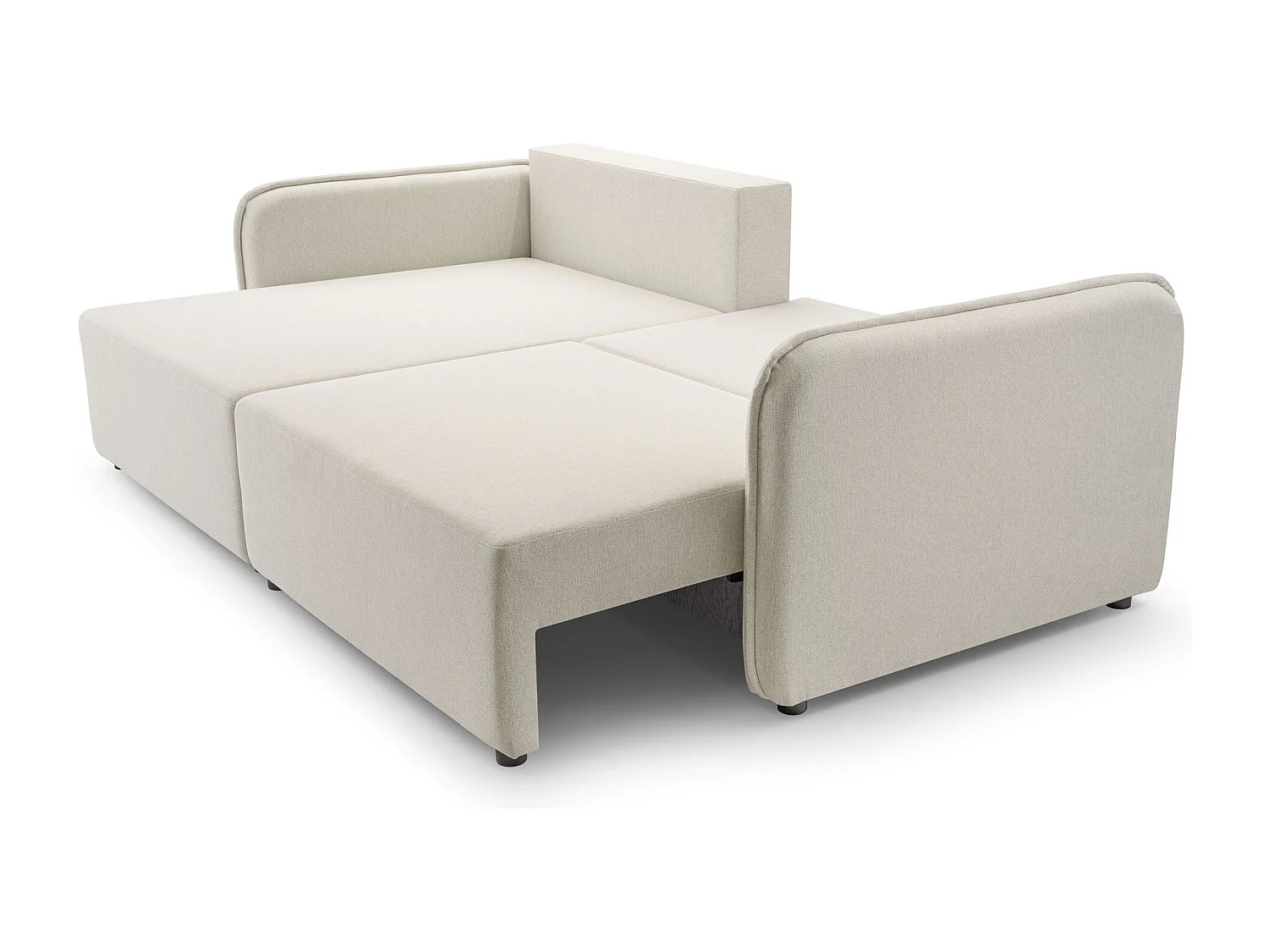 Ecksofa mit Schlaffunktion - Bettkasten - creme - links - KASSIAN