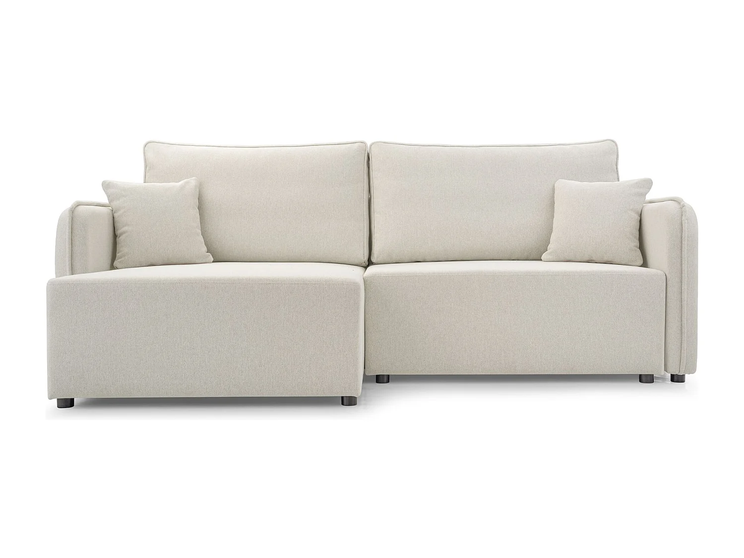 Ecksofa mit Schlaffunktion - Bettkasten - creme - links - KASSIAN