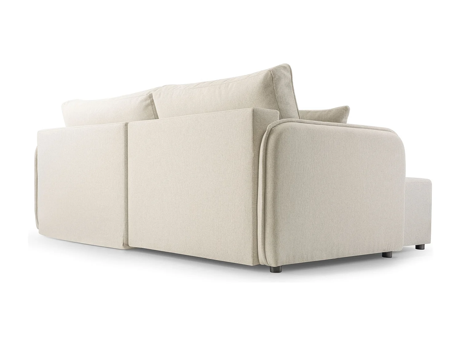 Ecksofa mit Schlaffunktion - Bettkasten - creme - links - KASSIAN