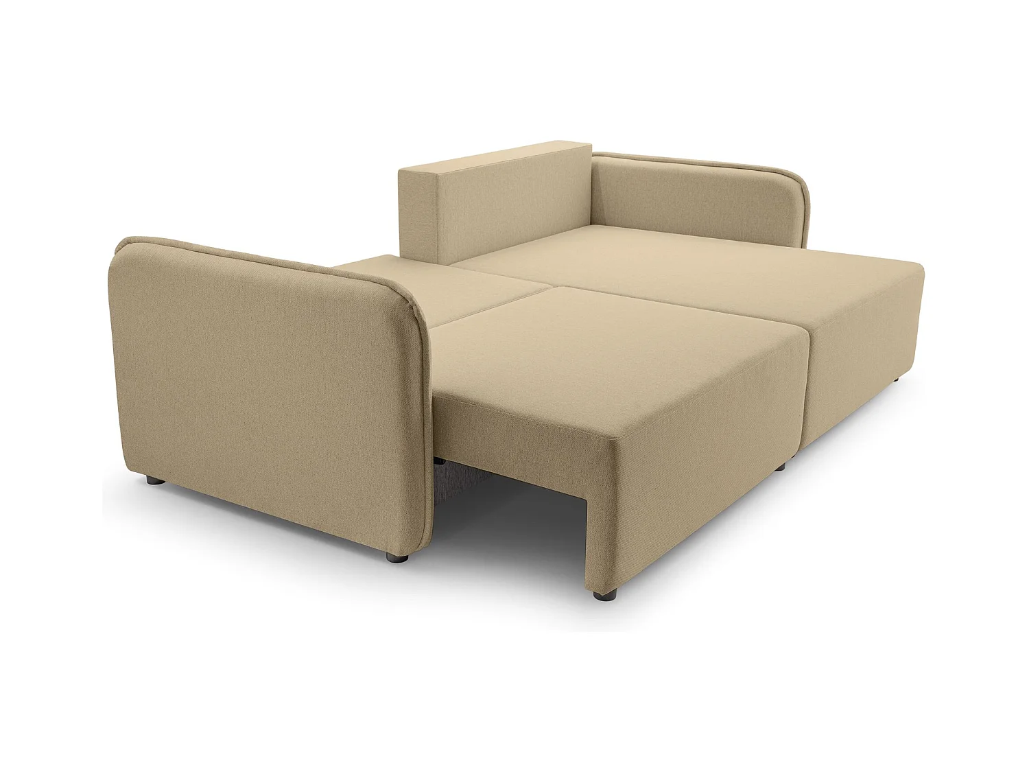 Canapé d'angle convertible – beige – côté droit – KASSIAN