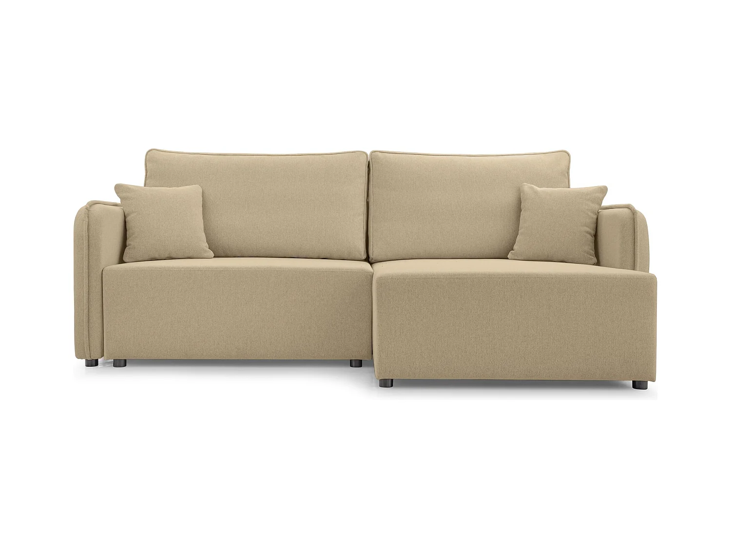 Canapé d'angle convertible – beige – côté droit – KASSIAN