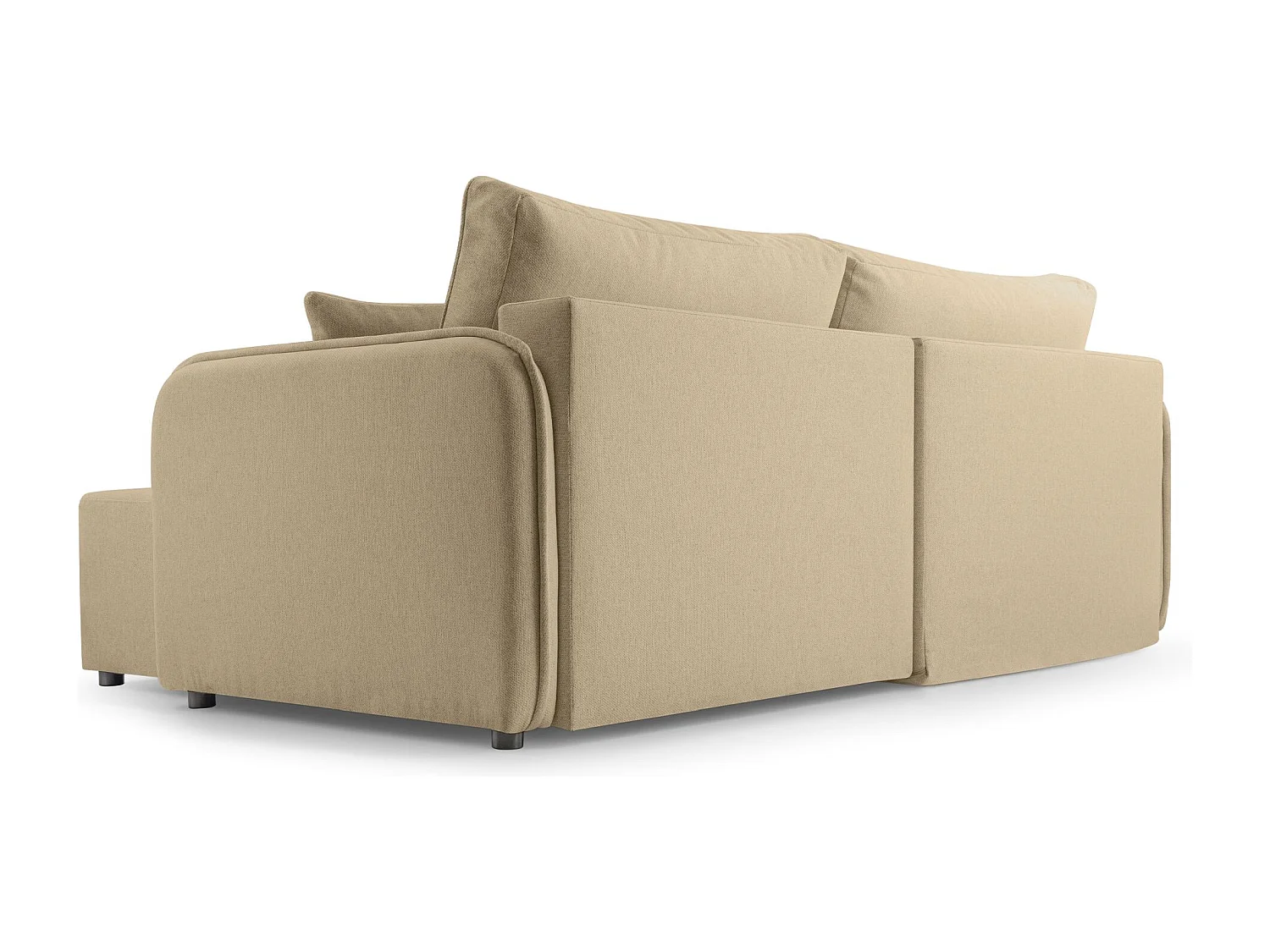Canapé d'angle convertible – beige – côté droit – KASSIAN