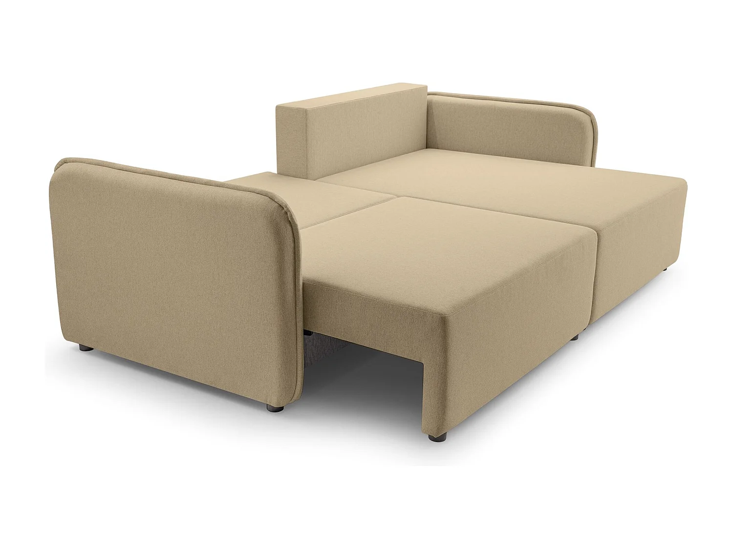 Ecksofa mit Schlaffunktion - Bettkasten - beige - rechts - KASSIAN